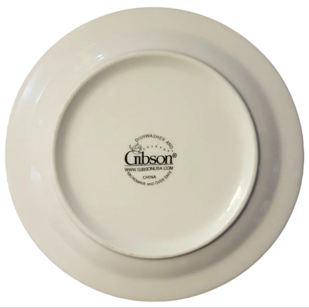 Vtg Salad Dessert Plate Noel Morning by GIBSON DESIGNS